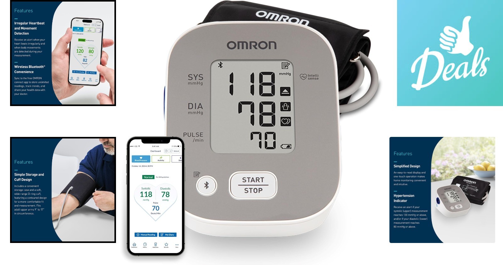 Clinically Validated Blood Pressure Monitor with Irregular Heartbeat Detection