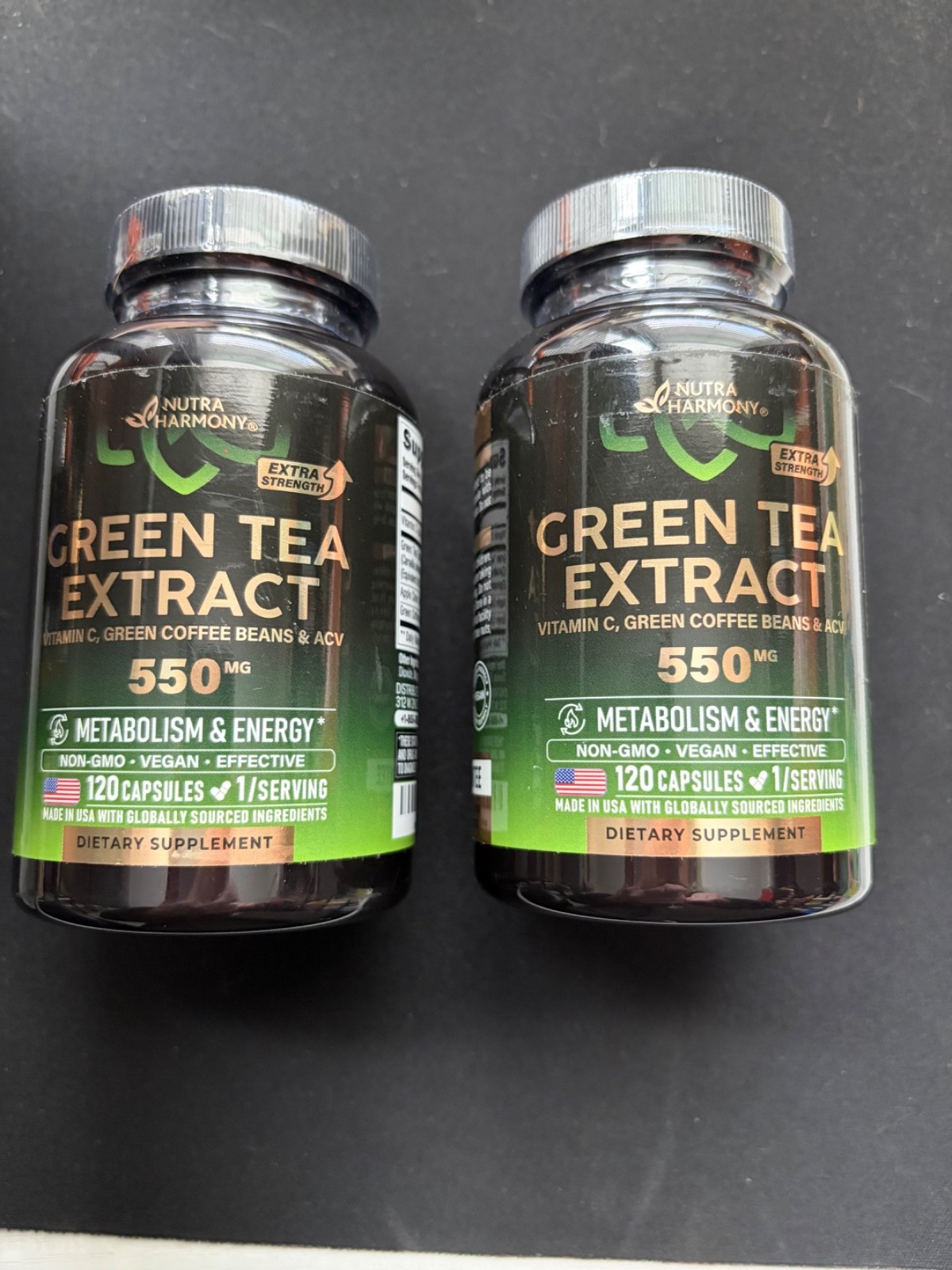 Two Bottles of Green Tea Extract by Nutra Harmony