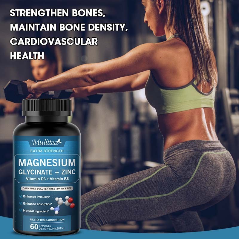 Magnesium Glycinate 500mg High Absorption,Improved Sleep,Stress & Anxiety Relief