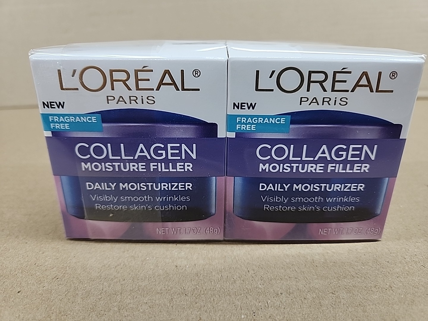 2 L’OREAL COLLAGEN MOISTURE FILLER – DAILY MOISTURIZER -1.7oz – SHIPS FREE