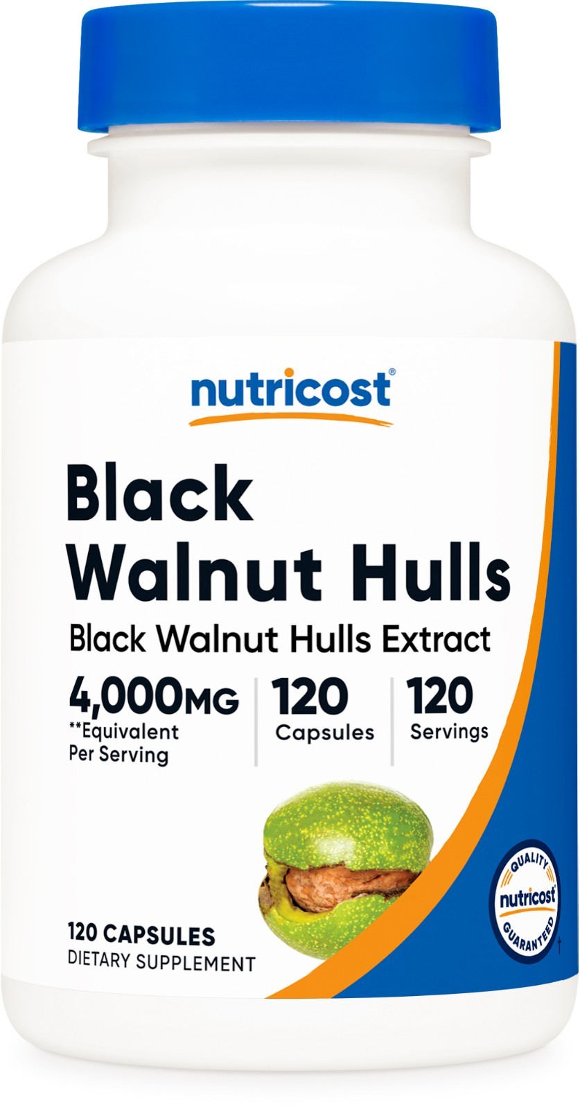 Nutricost Black Walnut Hulls Extract (4,000mg Equivalent) 120 Capsules – Vegan