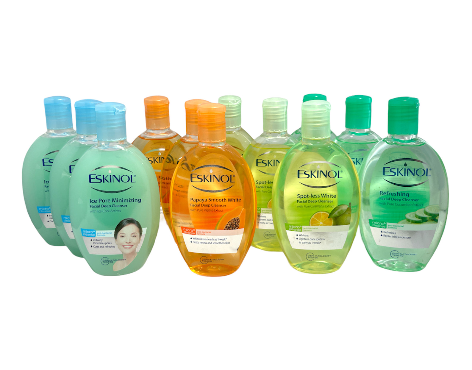Eskinol Facial Deep Cleanser 135ml/4.6fl.oz. New; LOT OF 3