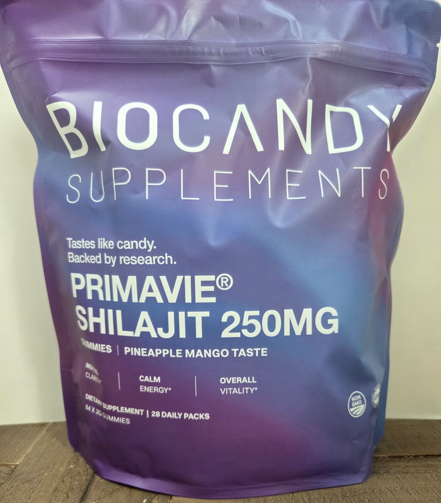 BioCandy PrimaVie Shilajit Gummies 250 mg Pineapple Mango 28 Daily Packs