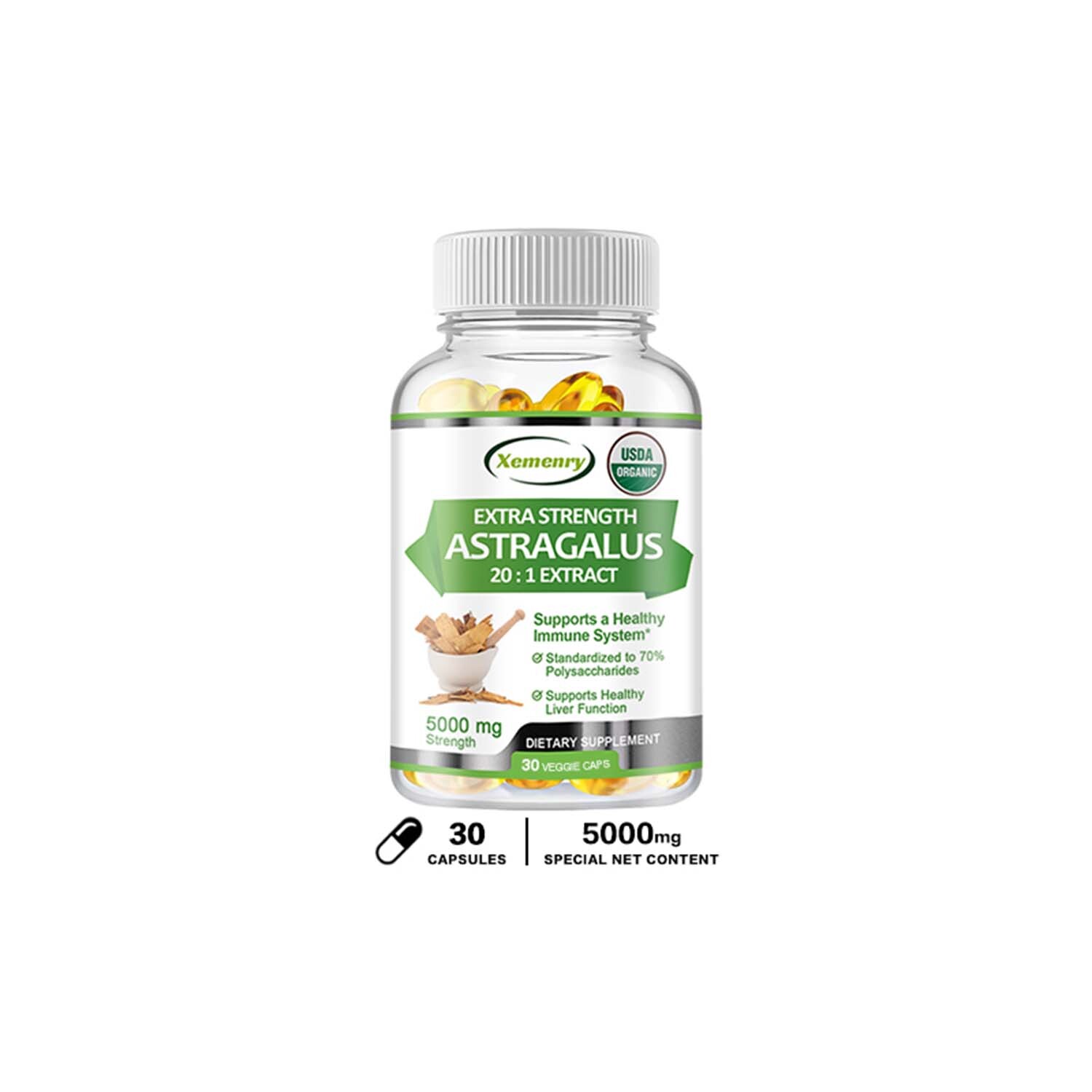 Extra Strength Astragalus Root 20:1 Extract 5000mg – Immune Support,Energy Boost