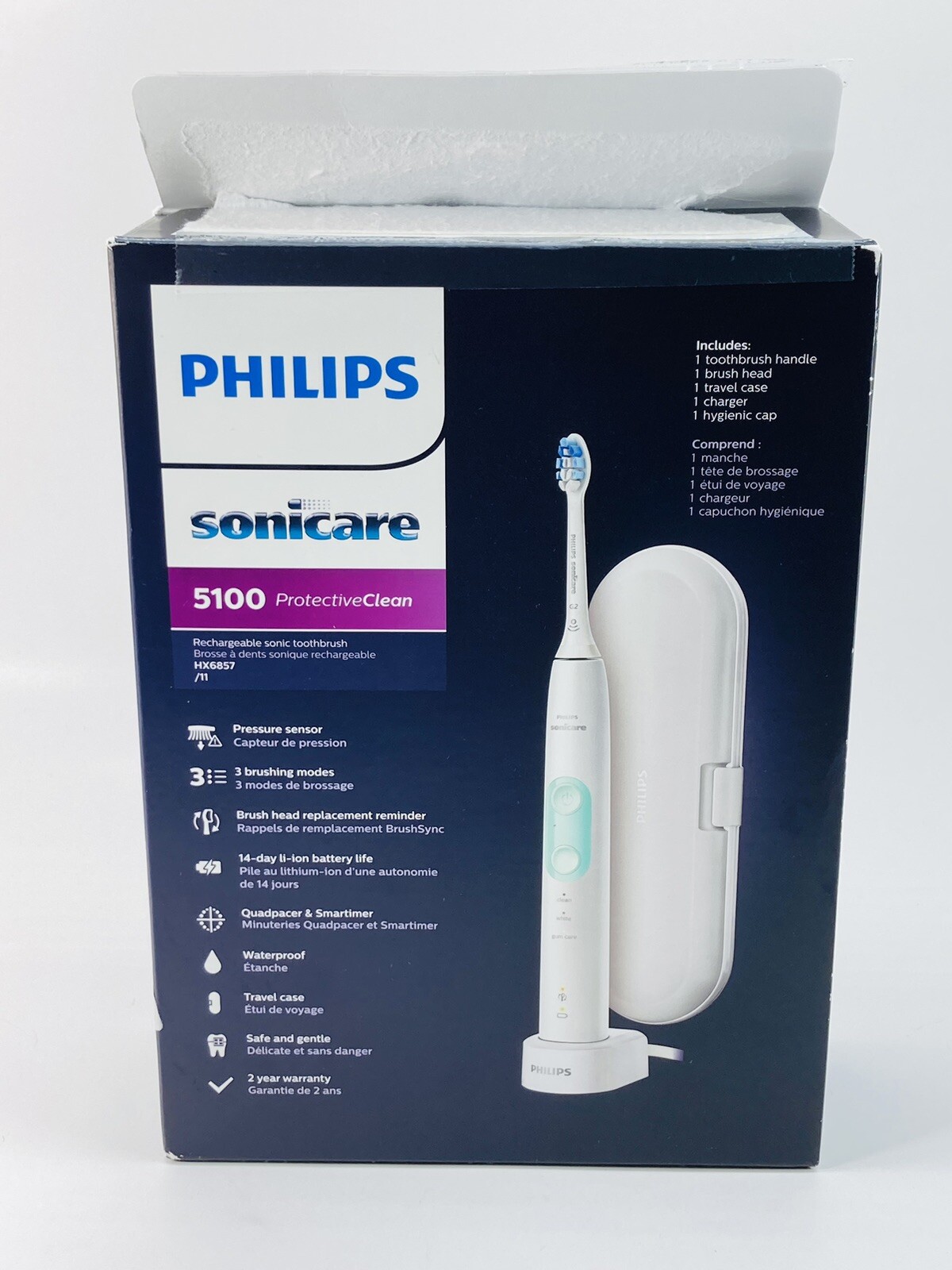 Philips Sonicare ProtectiveClean 5100 Rechargeable Toothbrush White Open Box