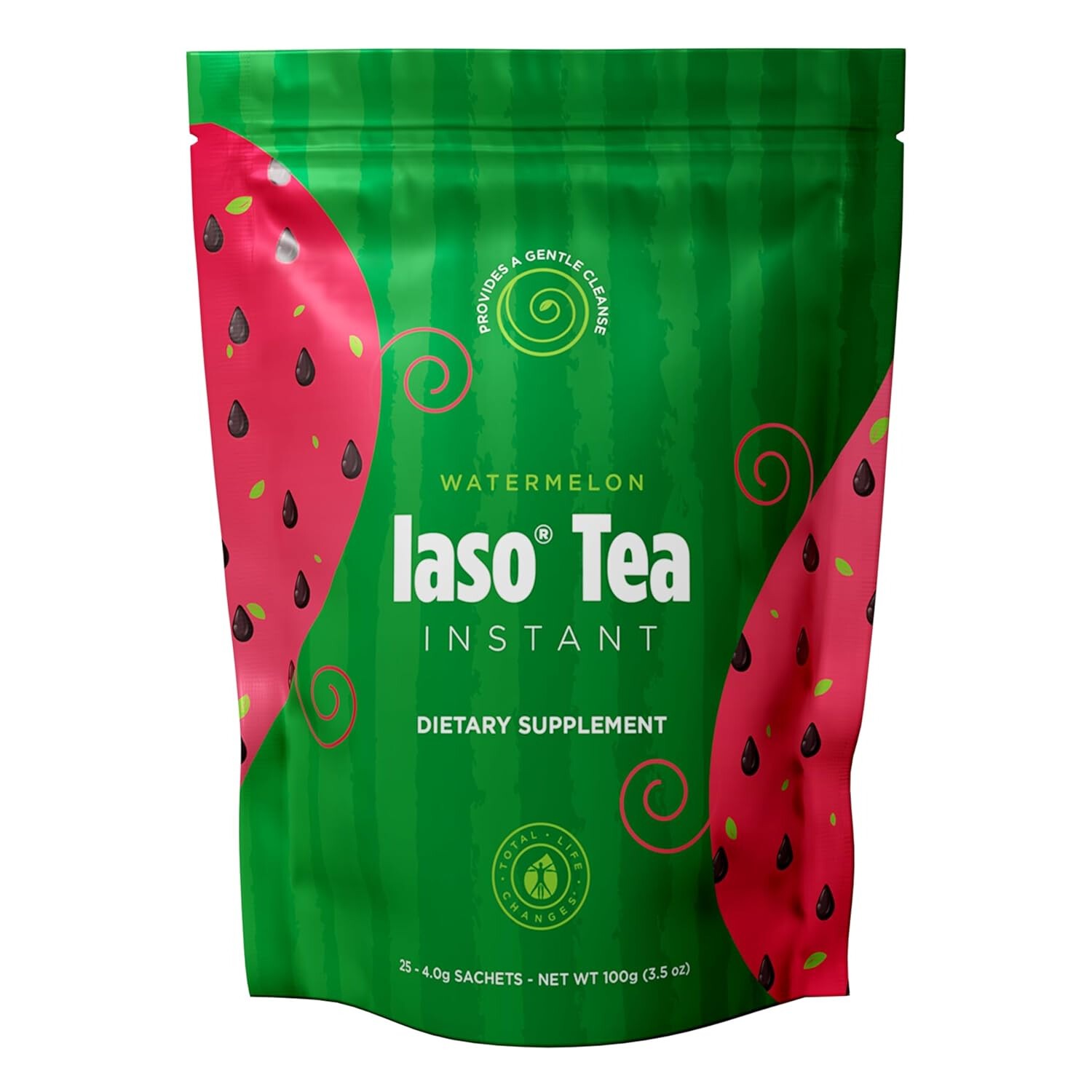Iaso Instant Tea (Watermelon) Refreshing Flavored Cleansing Tea 25 Sachets