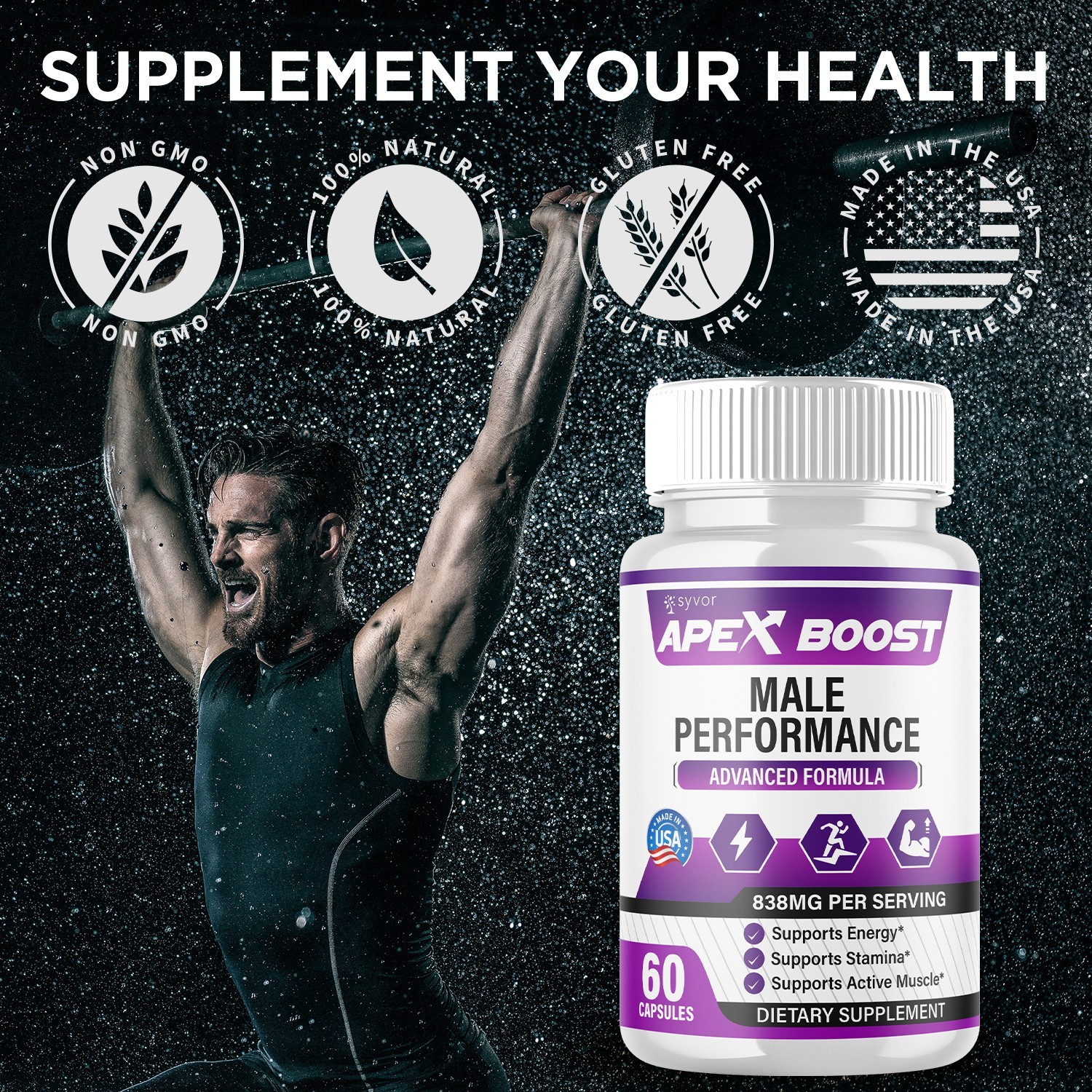 (5 Pack) Apex Boost Pills for Men Advanced ApexBoost Max Supplement 300 Capsules