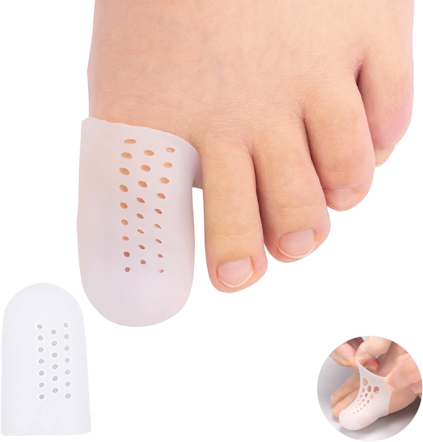 10Pcs Gel Toe Cap Silicone Toe Protector Toe Guards Cushion Set for Corn Callus