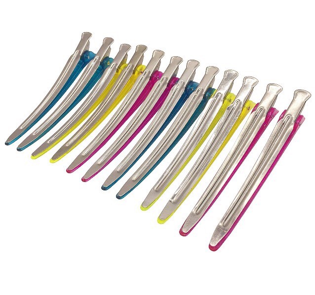 12pcs Transparent Sectioning Duckbill Hair Clips Styling Hairdressing
