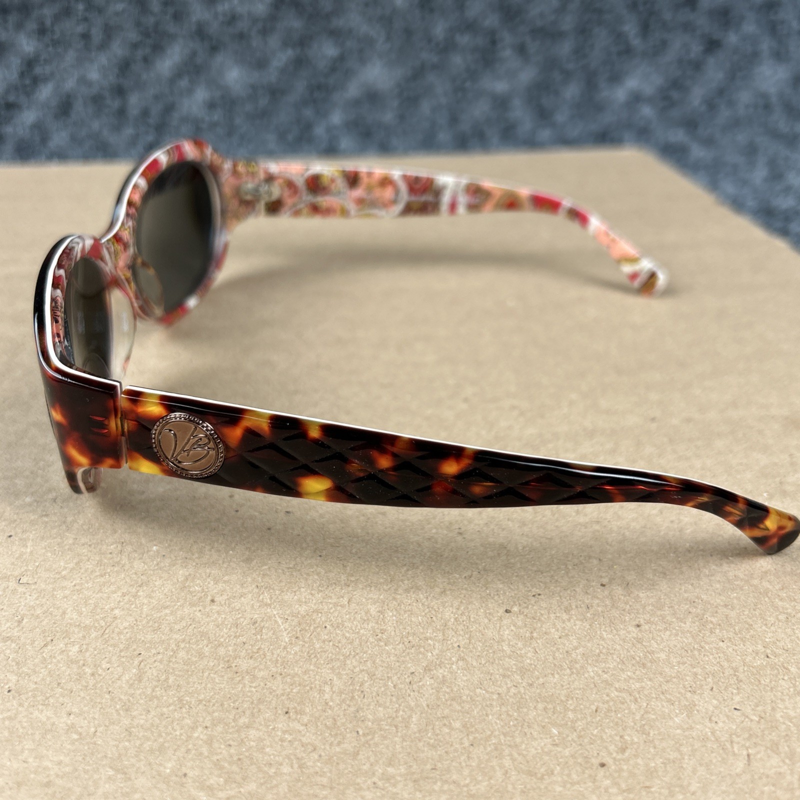 Vera Bradley Sunglasses Frames Only Rosy Posies Samantha 58-19-130. G149