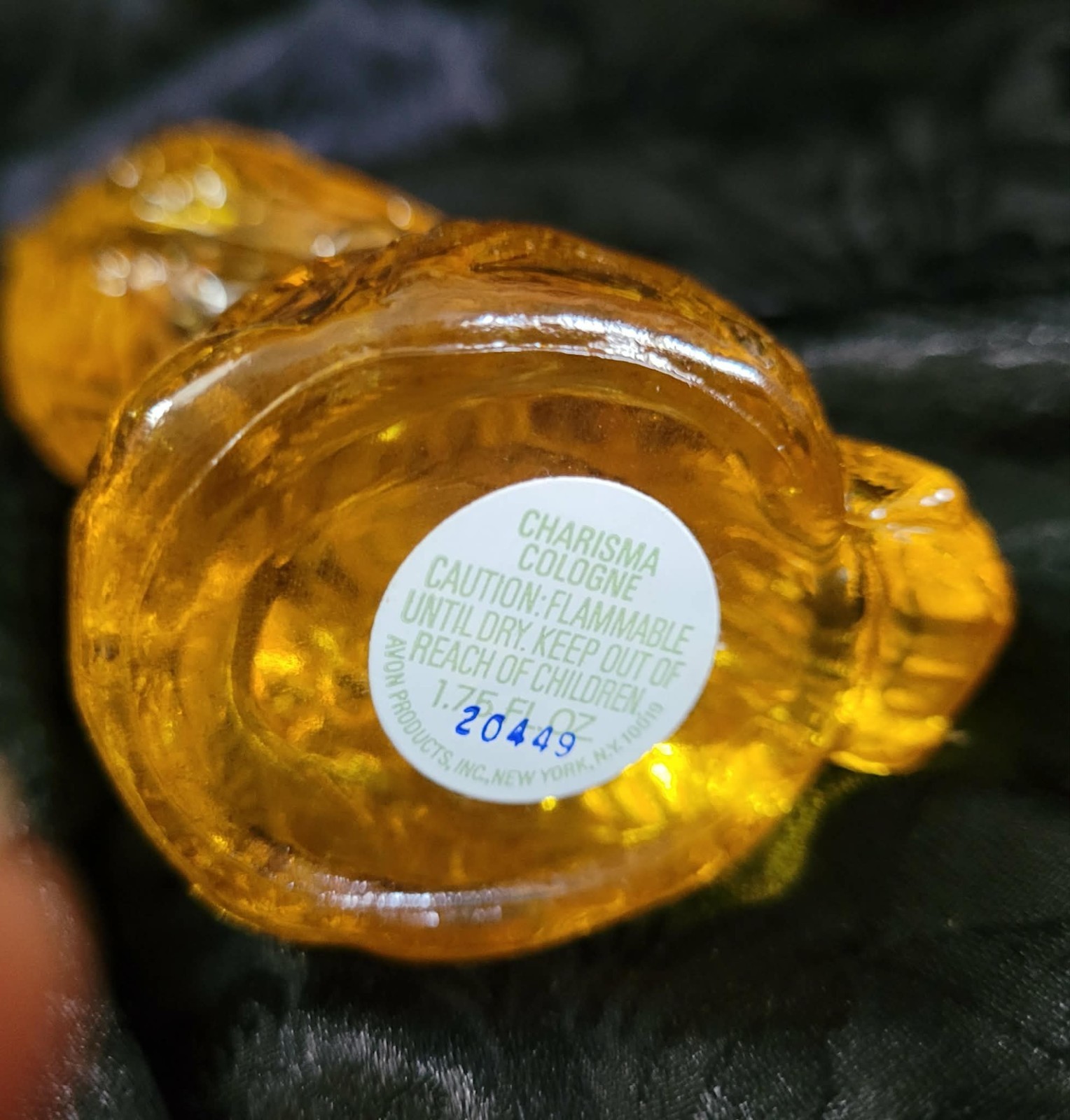 Avon CHARISMA Cologne in Golden Notes Canary Decanter 1.75oz Full~LOVELY VINTAGE