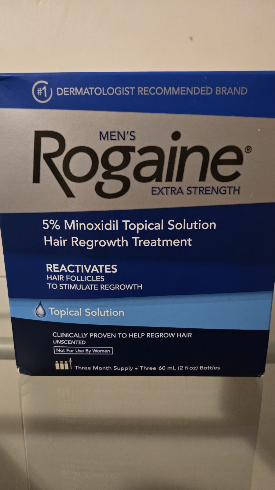 ✳️🔥 Men’s Rogaine Extra Strength 5% Minoxidil Topical Solution, 3-Month Supply