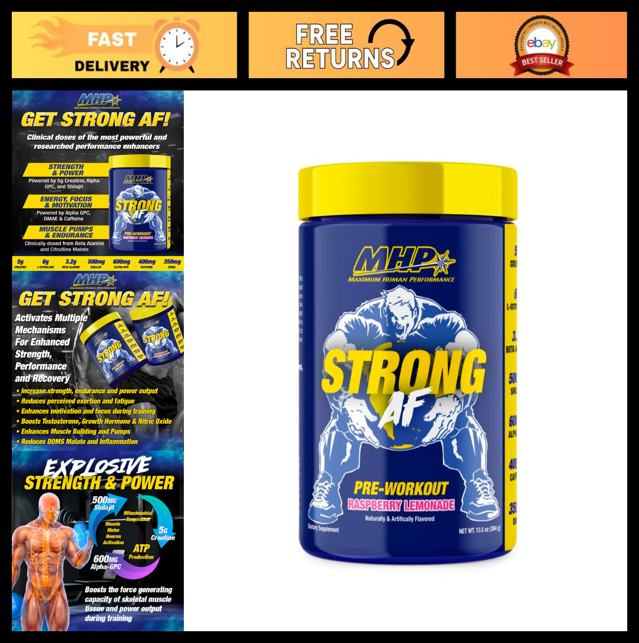 Pre-Workout Supplement for Muscle Growth & Strength | Creatine, Beta Alanine, Ci