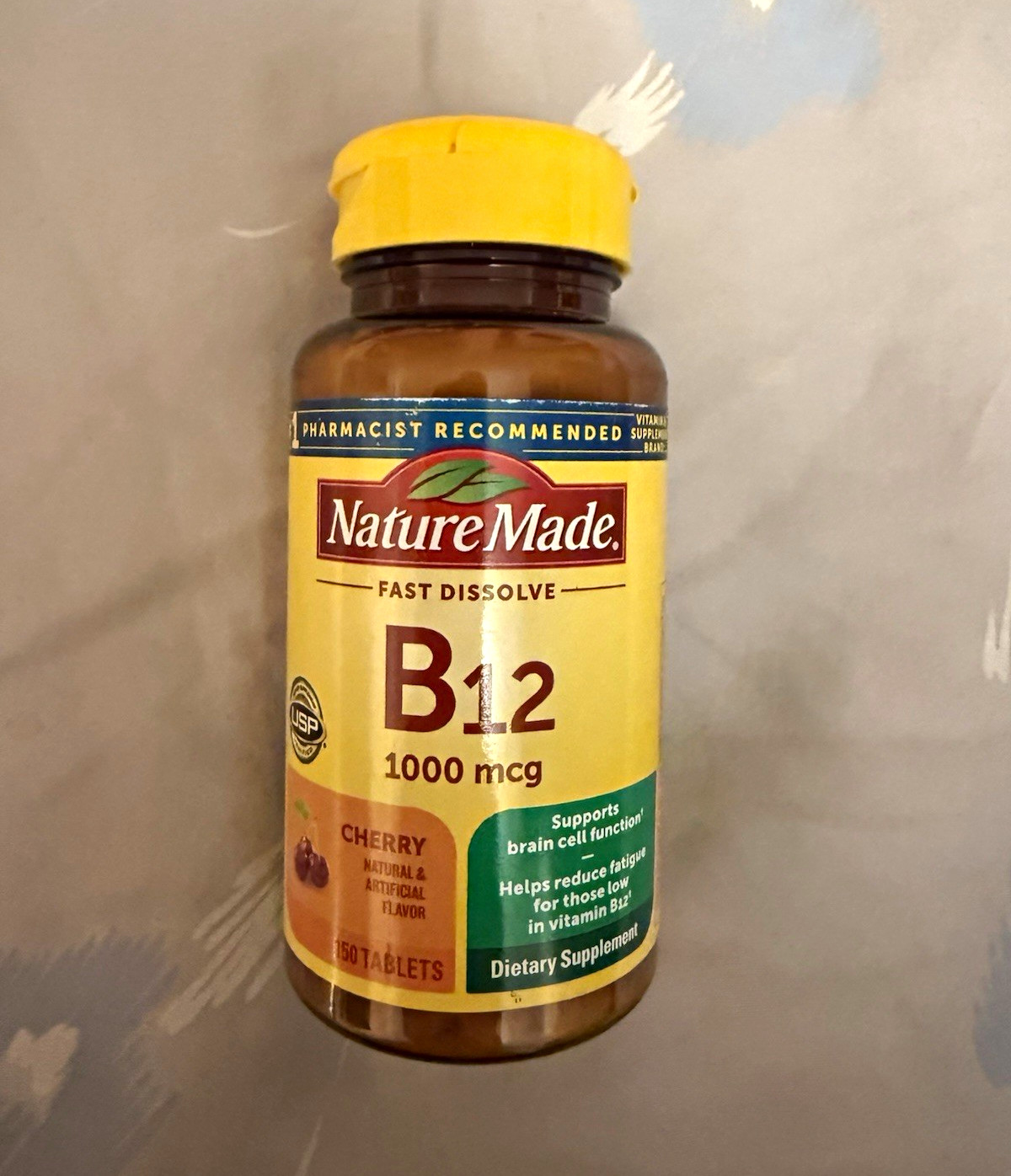 Nature Made Fast Dissolve Vitamin B12 1000mcg Cherry Sugar-Free 150 Tablets