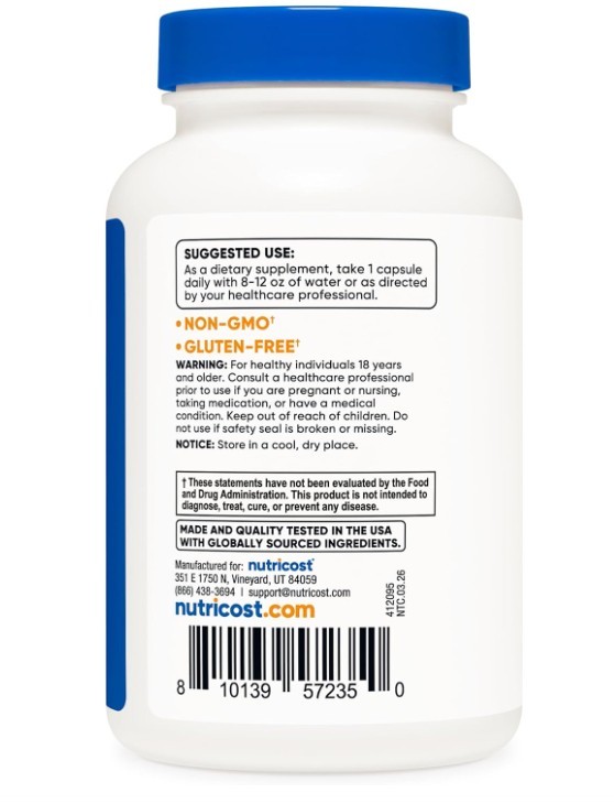 High Potency Vitamin B Complex 462mg, 120 Capsules | Energy Complex with Vitamin