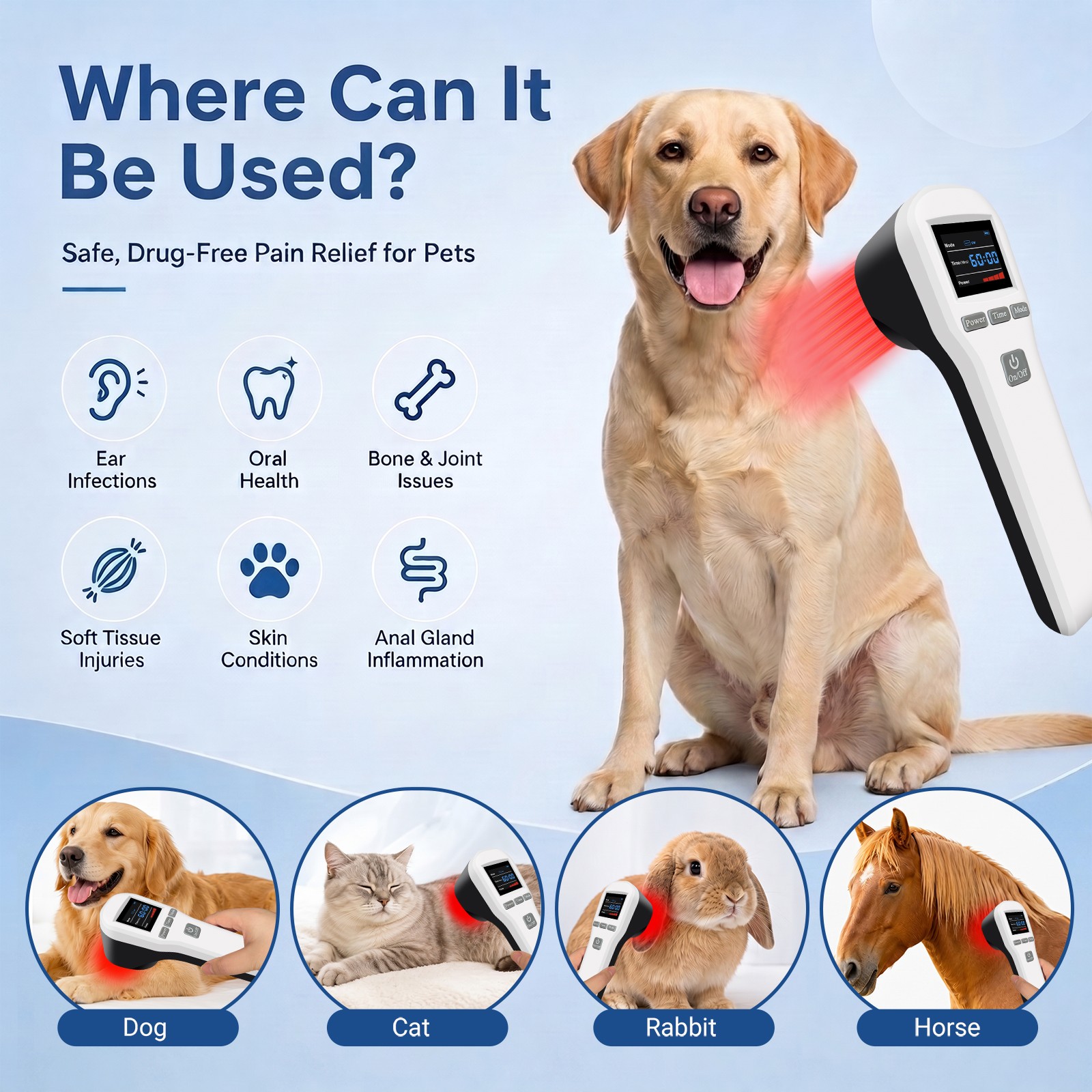 Handheld Cold Laser Therapy 20 Diodes for Chronic Pain and Stiff Joints Home