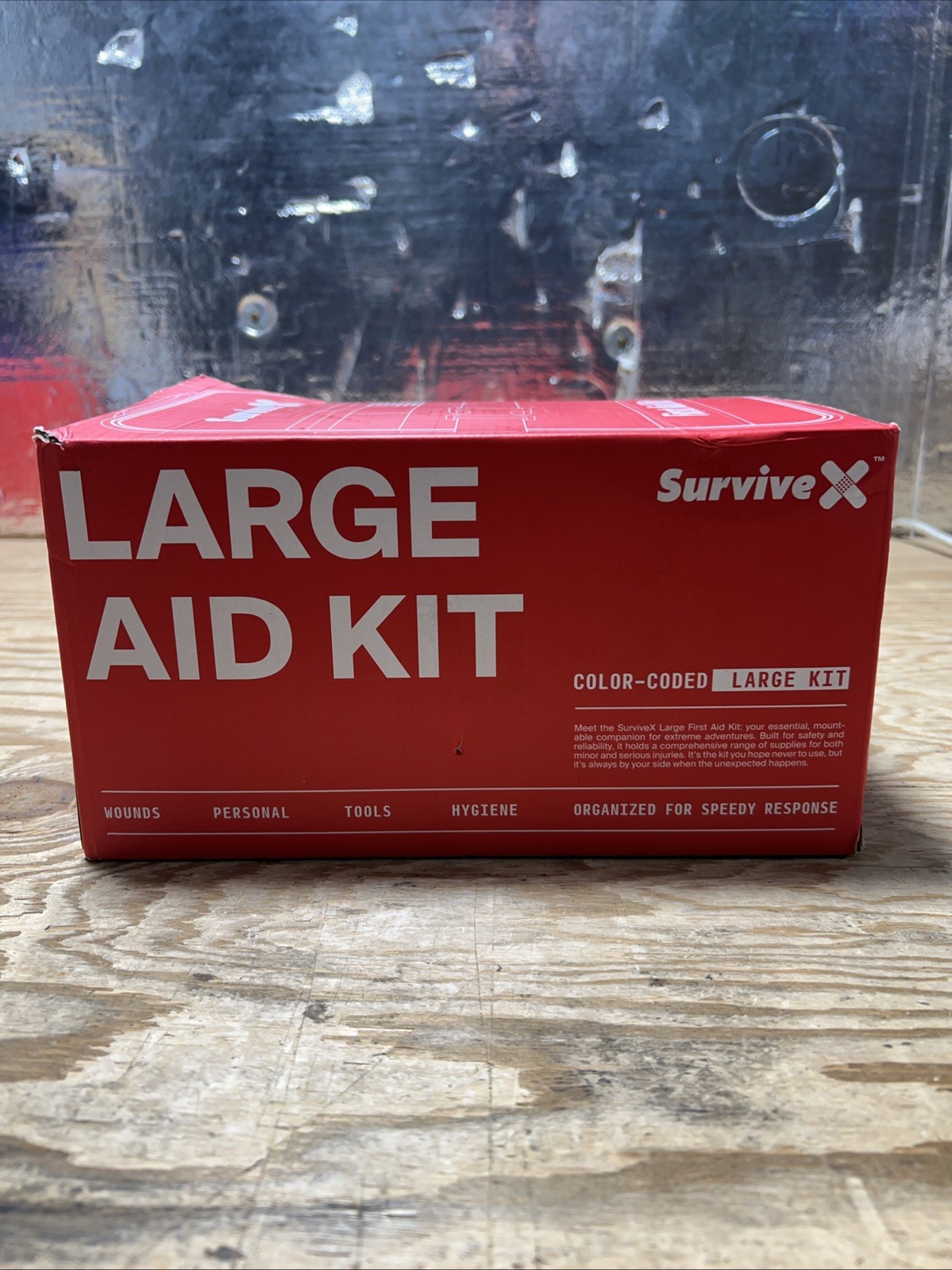 SurviveX Large First Aid Kit Color Coded for Car Travel Home Camping Backpack