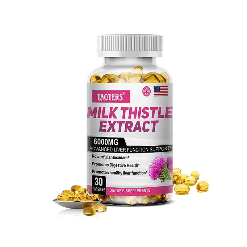 Milk Thistle 30-120 Capsules Liver Detox Reduce Oxidation Digestive Health