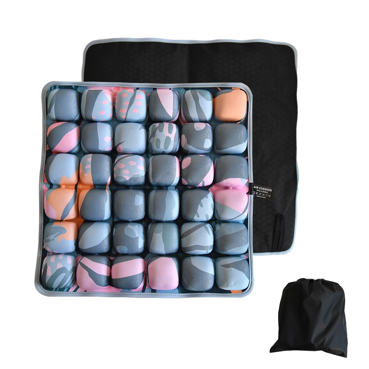 3D Air Cell Inflatable Pressure Relief Seat Cushion, Portable Self-Inflating …