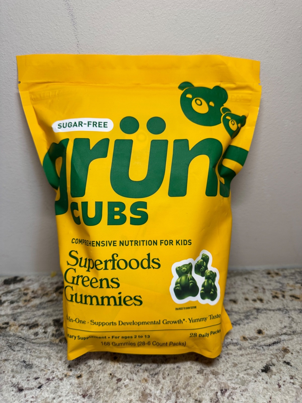 Grüns Cubs Kids Multivitamin Superfoods Gummies Low Sugar 28 Day Supply Exp 1/27