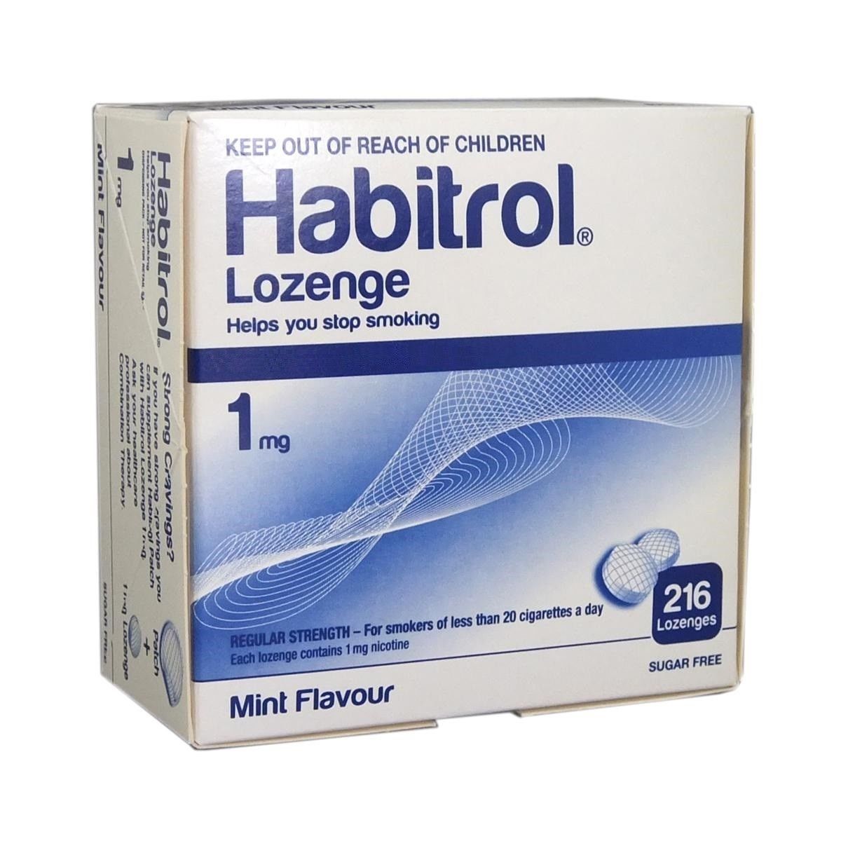 Habitrol Nicotine Lozenge 1mg Mint Flavor 4 Boxes 864 Pieces Sugar Free Lozenges