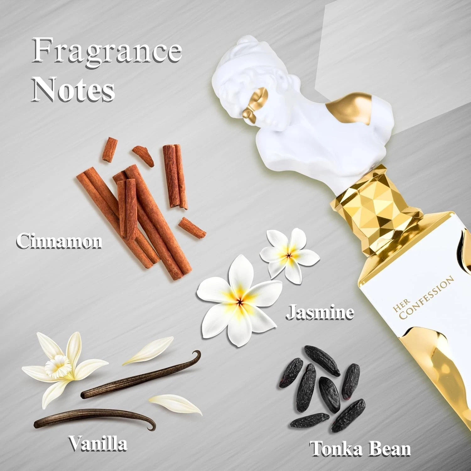 Lattafa Her Confession – 3.4oz – Vanilla, Floral, Amber, Musk – Eau de Parfum