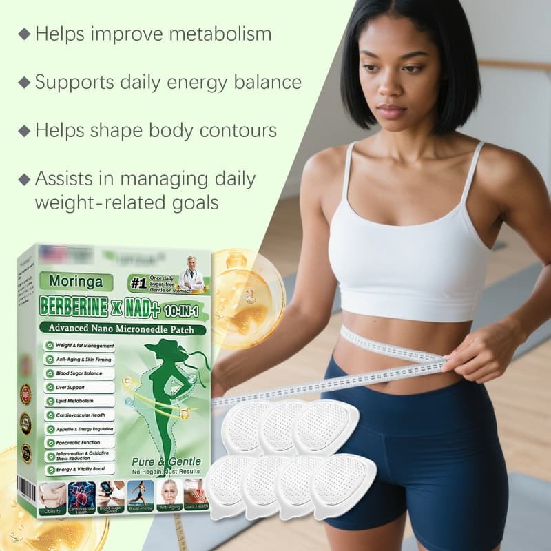 Premium histicated Nano Microneedle Patch Moringa Berberine x NAD+10-in-1 P