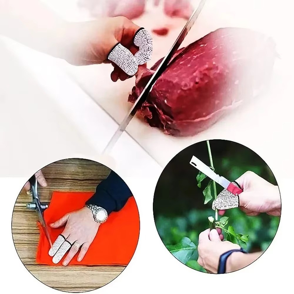 Reusable Cut-Resistant Finger Protectors – 10 Ambidextrous Cots for Crafts