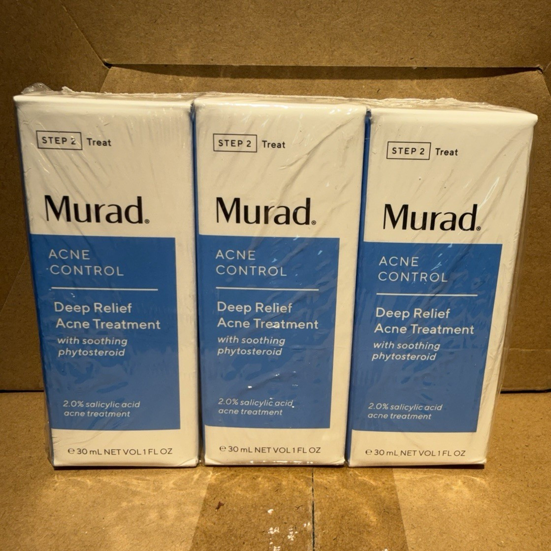 Murad Acne Control Deep Relief Acne Treatment Salicylic Acid 1 fl oz 3 Pack