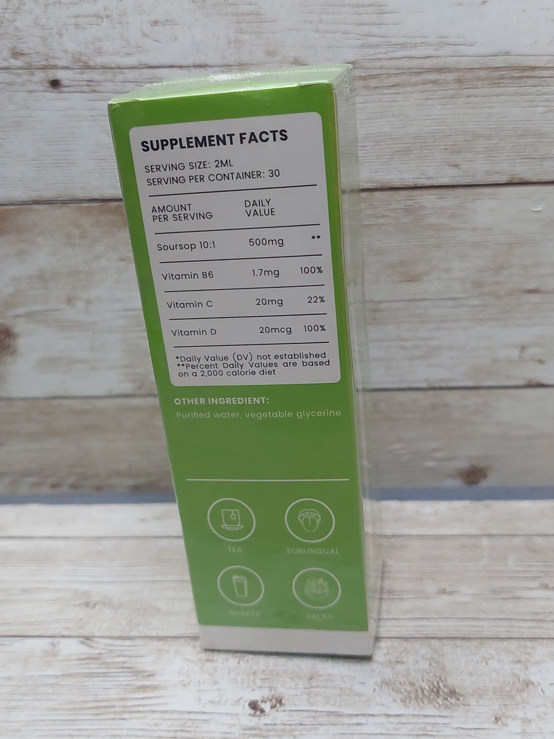 Pure Organic Soursop Extract, Tindedly Soursop Graviola Liquid Drops 60ml