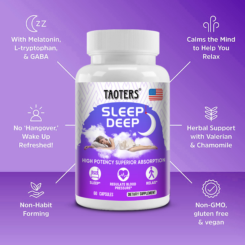 Deep Sleep Formula 60ct, Fall Asleep & Stay Asleep, Melatonin Sleeping Aid