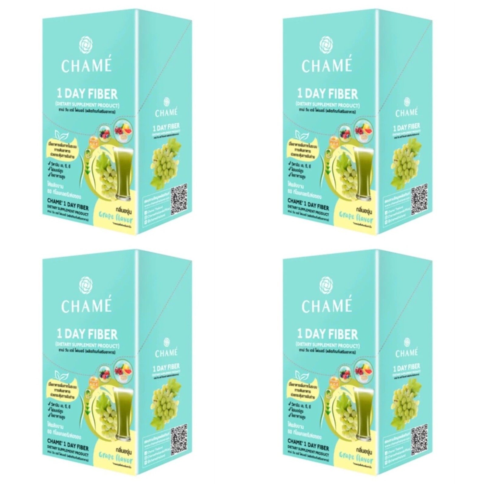 CHAME 1 Day Fiber Detox Drink Prebiotics High Vitamin Balance Shine Muscat 4 BOX