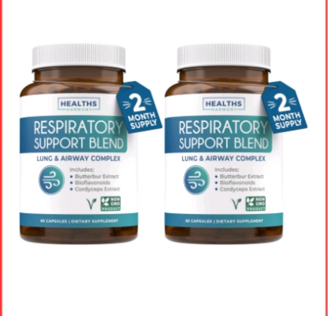RESPIRATORY SUPPORT BLEND Lung Detox Supplement 60ct 2 Pack HEALTHS HARMONY