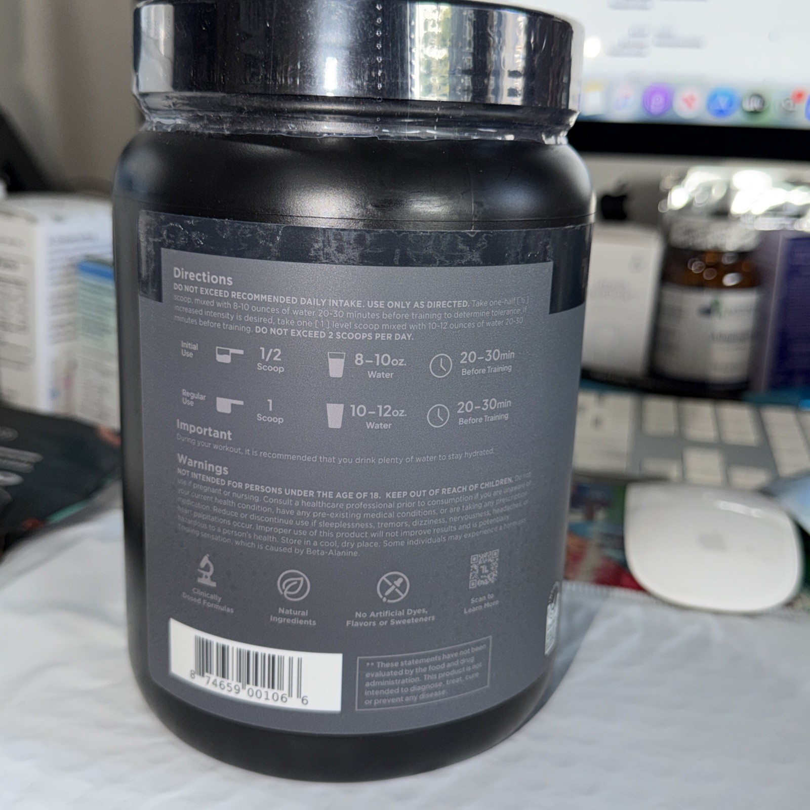Transparent Labs Bulk Black Pre Workout Sugar Free Preworkout Black Cherry..