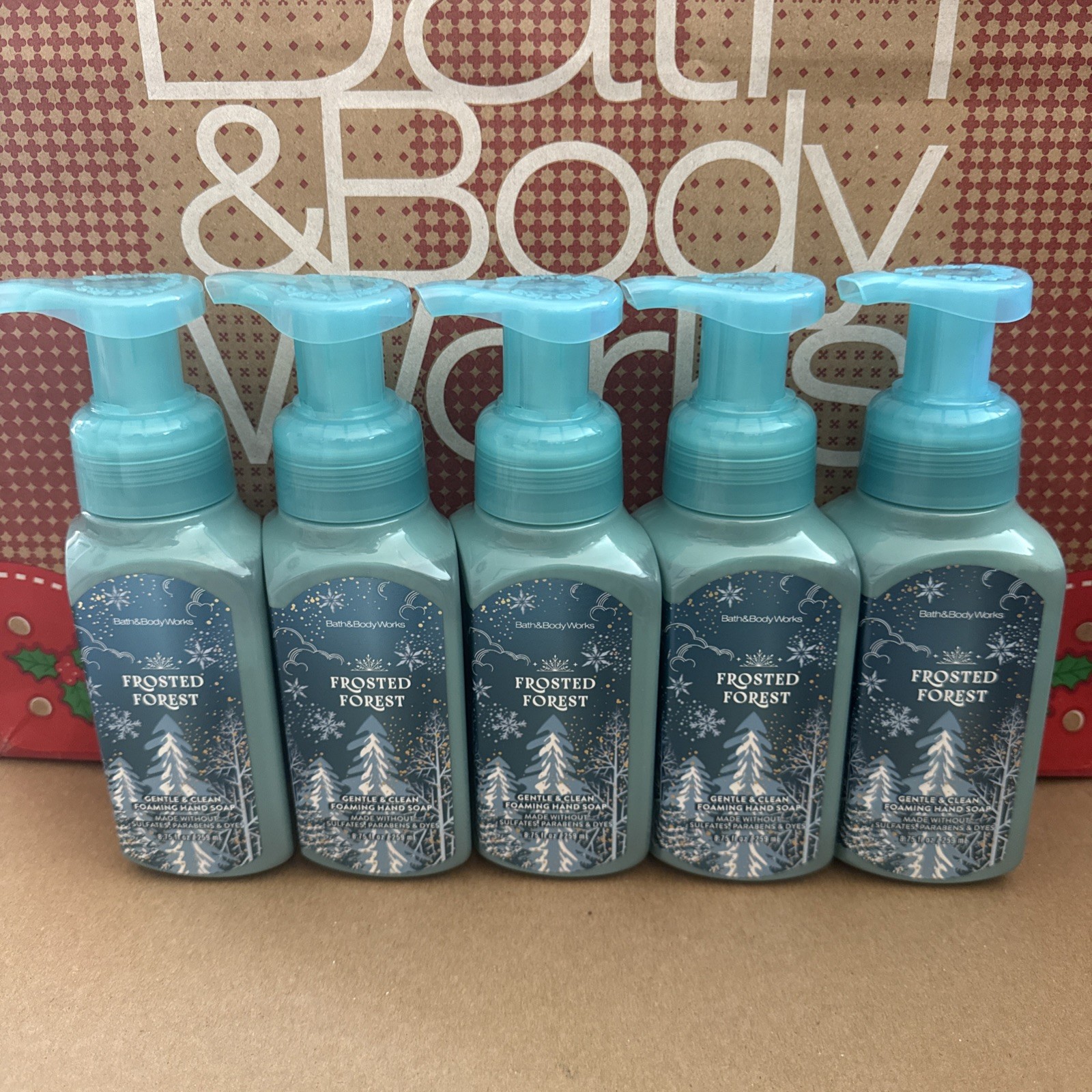 5x ❄️🌲FROSTED FOREST 🌲 ❄️ ~Bath Body Works Gentle & Clean Foam Hand Soap *2025