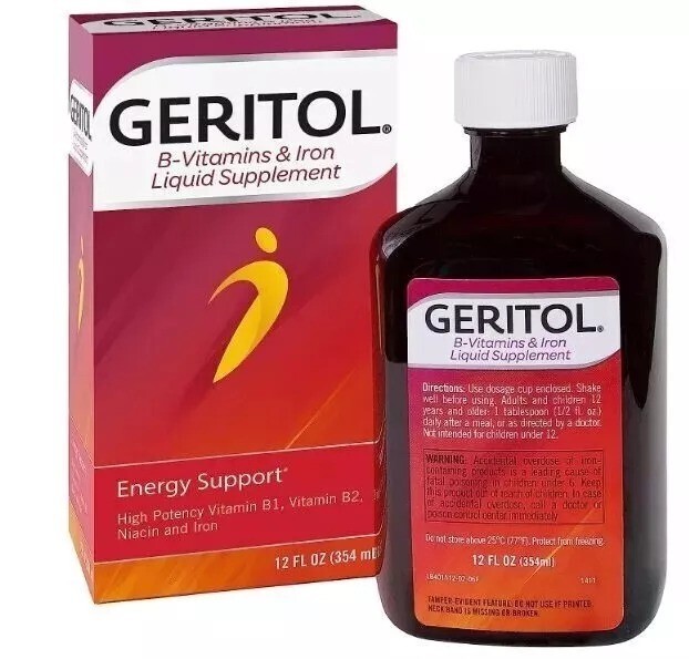 6 Pack Geritol Liquid B-Vitamins & Iron Supplement 6×12 oz Fast ShippinG