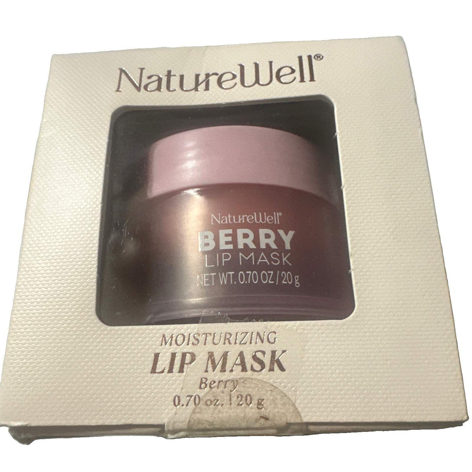 NatureWell Hydrating Lip Mask Berry 0.7 oz Moisturizing Overnight Balm NEW