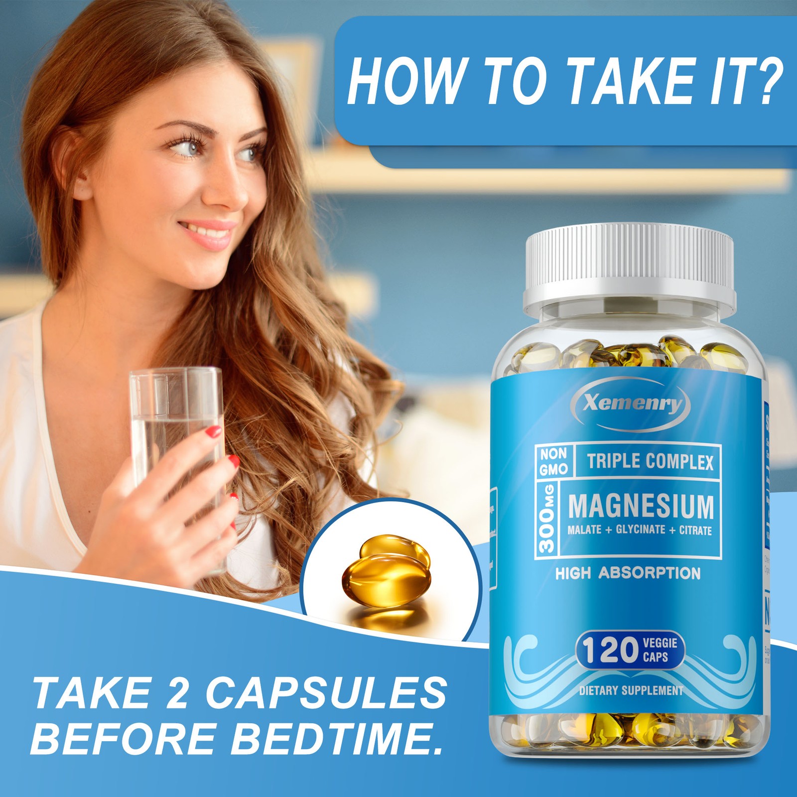 Triple Magnesium Complex – Magnesium Malate, Glycinate, Citrate – Muscle Health