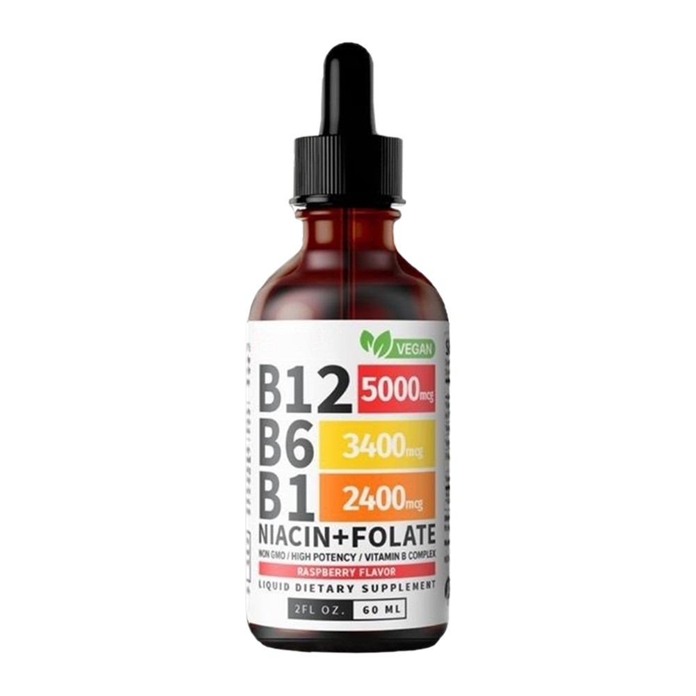 Vitamin B12 and B6 Liquid Drops B1 Sublingual Vitamin B Complex – B12 5000mcg