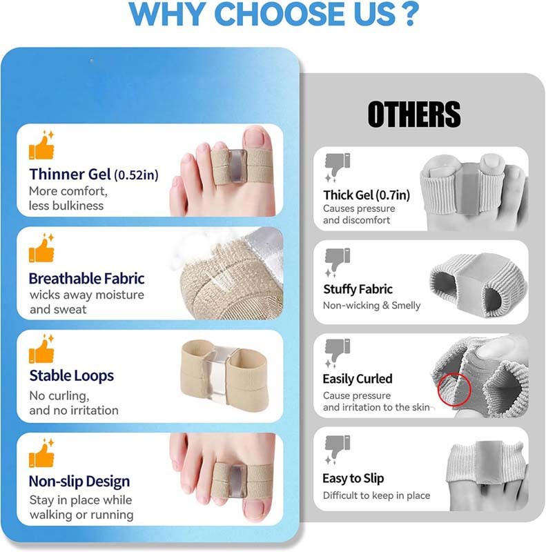 5-10PCS Big Toe Separators for Pain Relief, Bunion Corrector Spacers Straightene