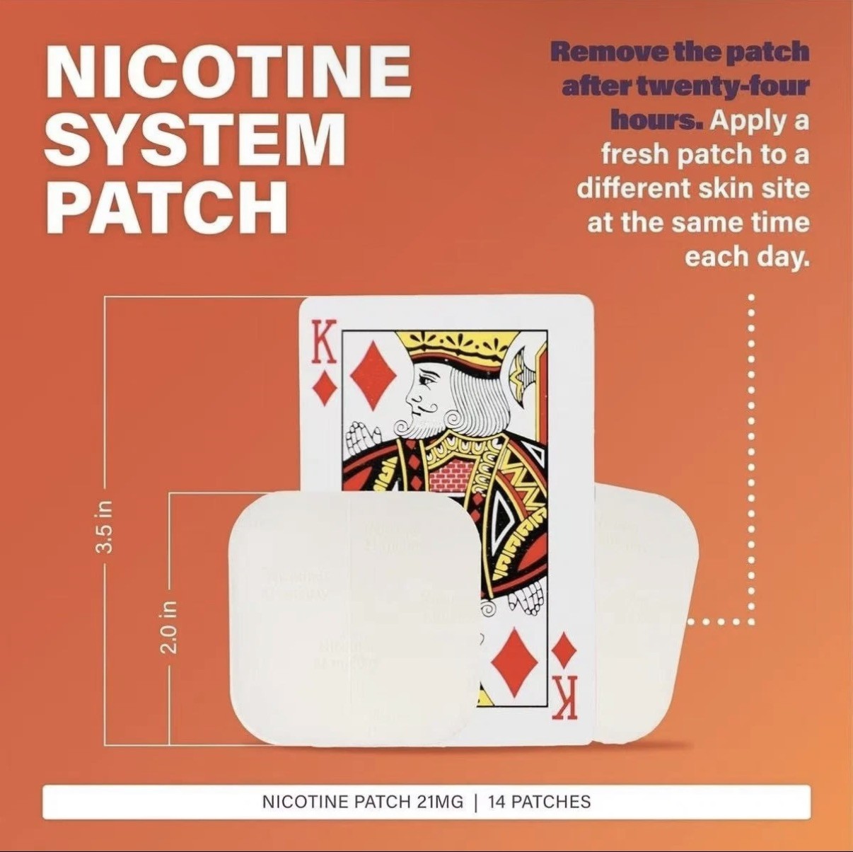 1 Pack Rugby Clear Nicotine 21mg Transdermal System Patch Step Exp 06/2028