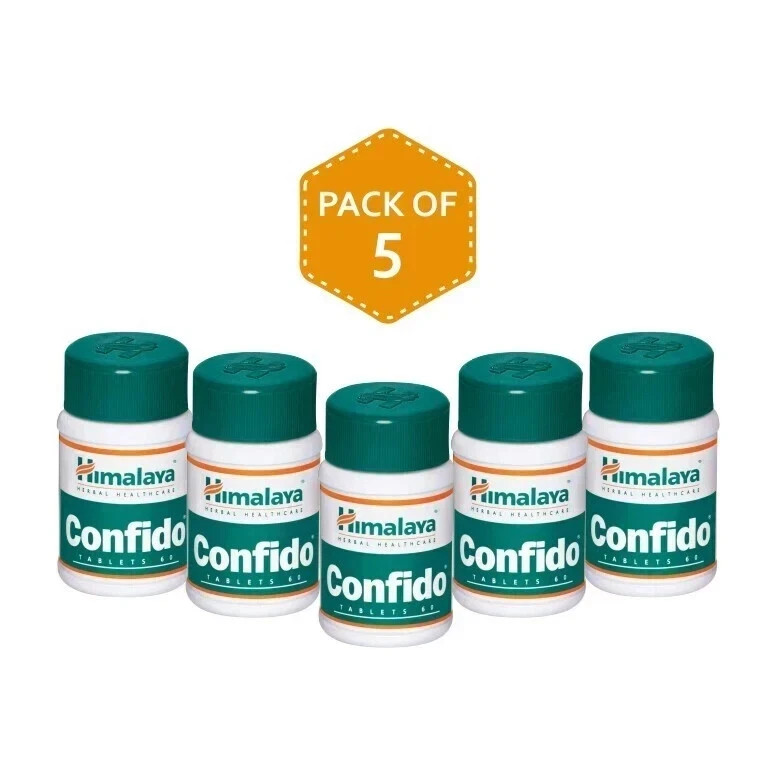 5 X Himalaya Confido 60 Tablets Each FREE SHIPPING