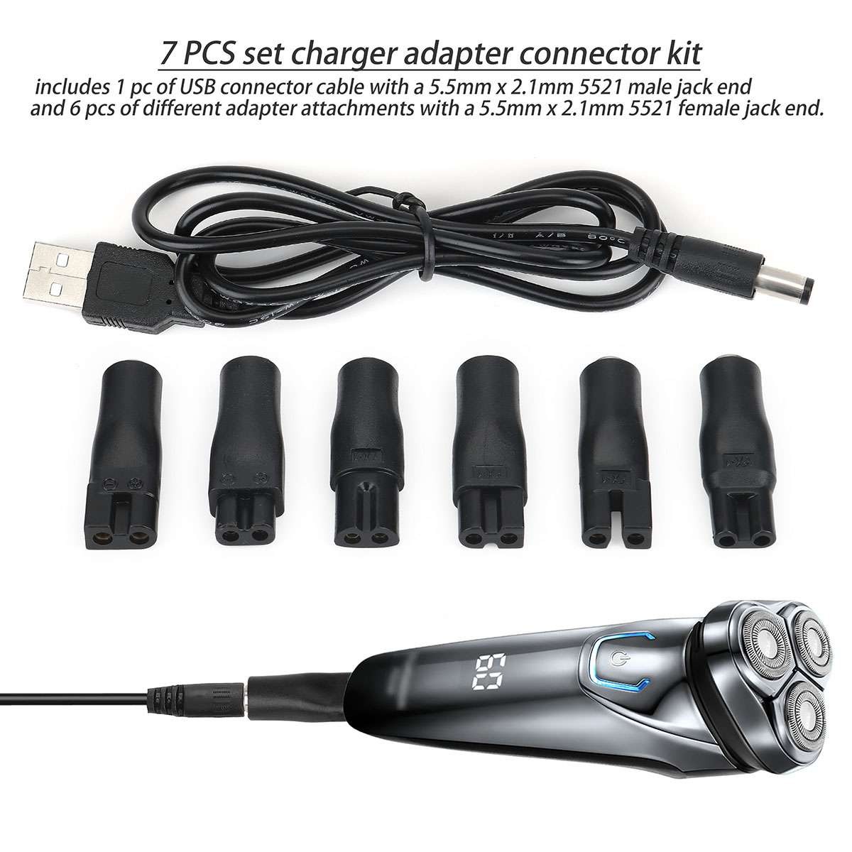 USB Charging Plug Cable Shavers Charger Wire Hair Clippers Charger Power Cord