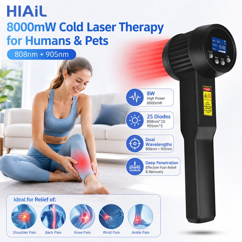8W Class 4 Cold Laser Therapy Machine Infrared Light Treatment For Pain Relief