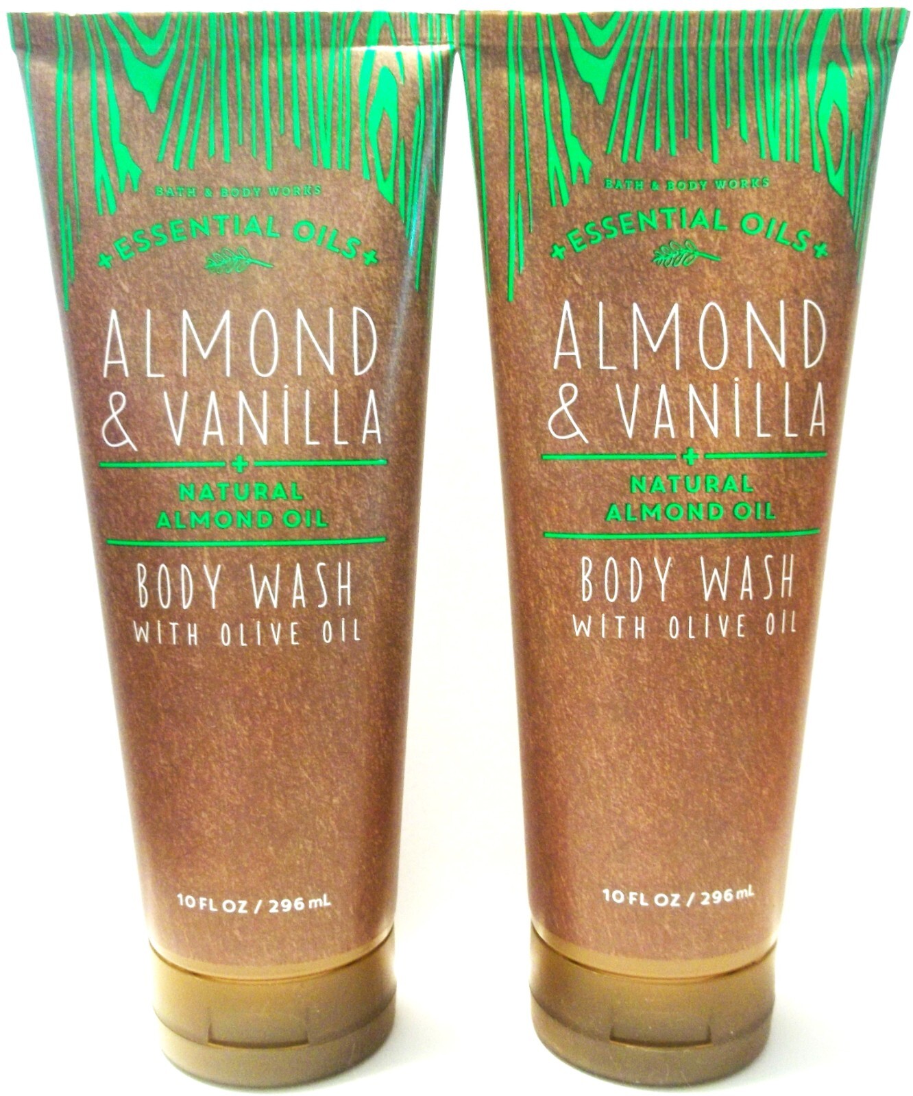 Bath Body Works ALMOND & VANILLA Olive Oil Body Wash 10 fl. oz/296 mL, NEW x 2