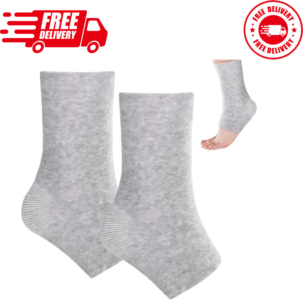 1 pair Bamboos Anti Fatigue SocksCompression Bamboo Foot SleevesSoft Compre…