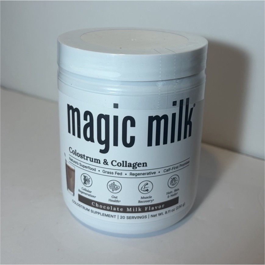 Magic Milk Grass Fed Colostrum & Collagen Powder Gut Health Chocolate 8.81 oz