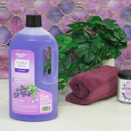 (4 pack) Equate Bubble Bath, Lavender, 64 fl oz