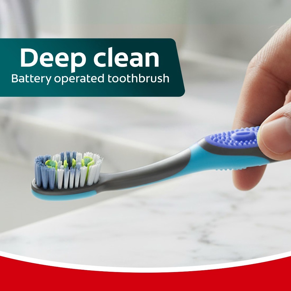 360 Vibrate Deep Clean Battery Powered Electric Toothbrush with Soft Bristles