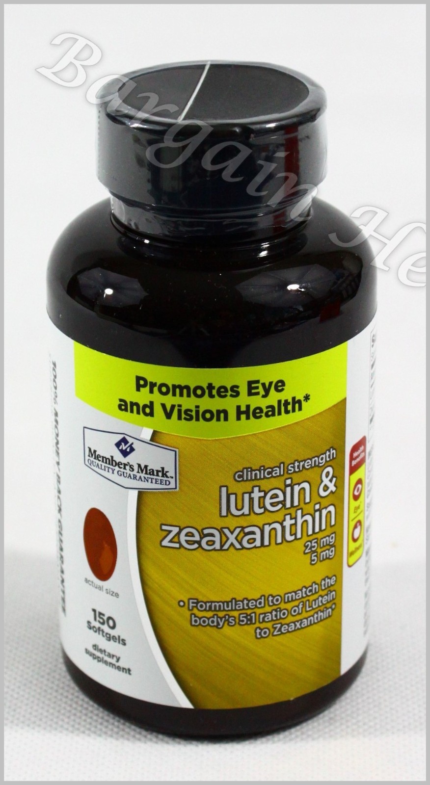 Member’s Mark Lutein 25mg & Zeaxanthin 5mg 150 Softgels New Free Shipping